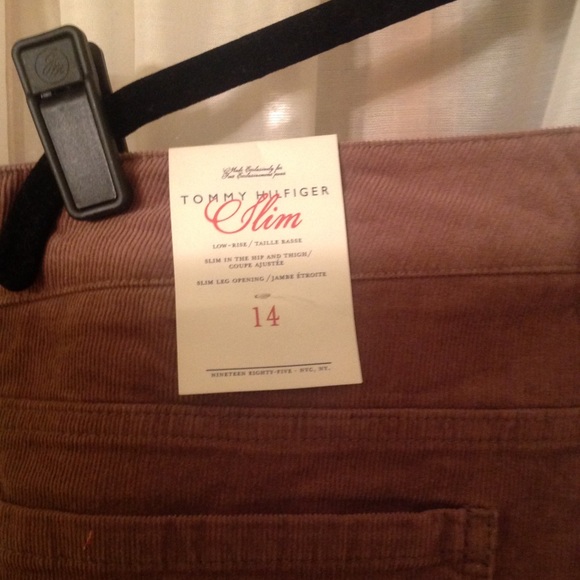Tommy Hilfiger Misses Size 14 Slim Corduroy Pants - Picture 2 of 3